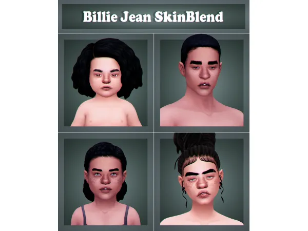 Maxis Match Billie Jean SkinBlend xox by sammmi - The Sims 4 Custom Content