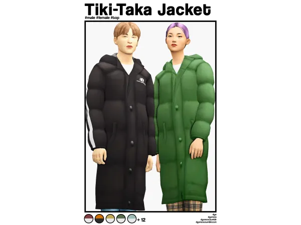 Maxis Match [Dyoreos] Tiki Taka Jacket - The Sims 4 Custom Content