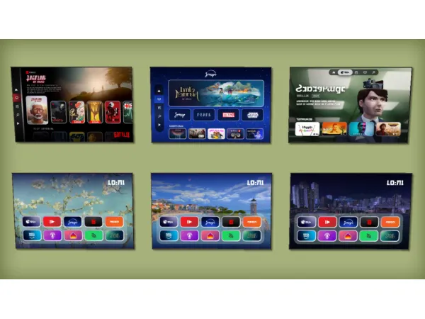 Luminova Smart TV and PV Firepit Table by jacky93sims - The Sims 2 Custom Content