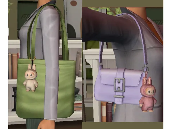 Sims 2 Maxis Match Female Bags CC: Labubu Charli Purse and Tote Bag by jacky93sims