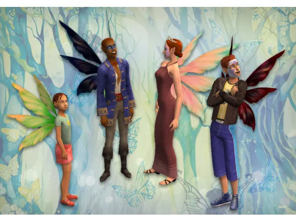Sims 2 Maxis Match  CC: jacky93sims |  Flos Fairy Wings Accessory for The Sims 2