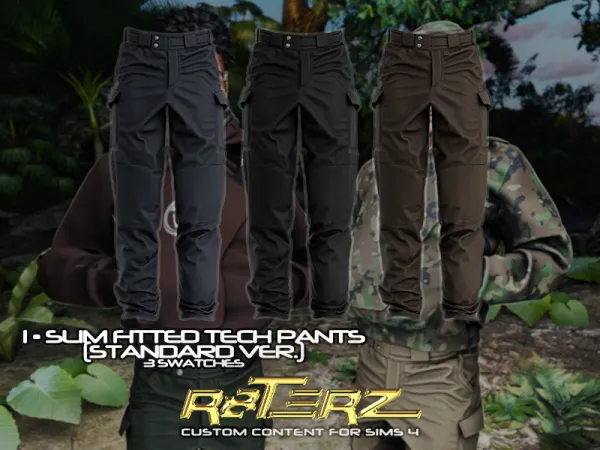 Alpha R8TERZ Slim Fitted Tech Pants (Standard Version) - The Sims 4 Custom Content