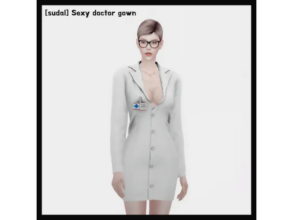 Alpha Sexy doctor gown - The Sims 4 Custom Content