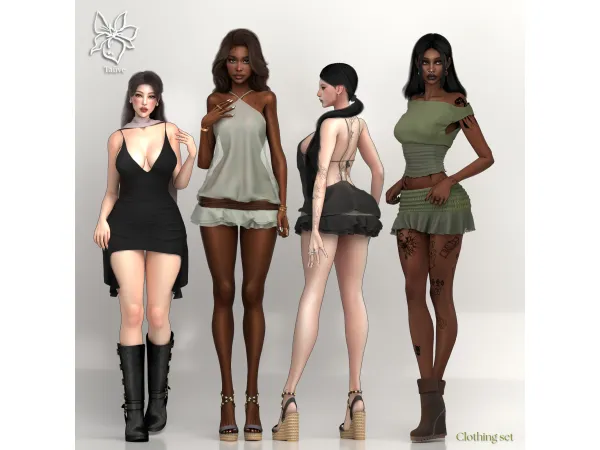 Alpha SEMINARE CLOTHING SET by tauve - The Sims 4 Custom Content