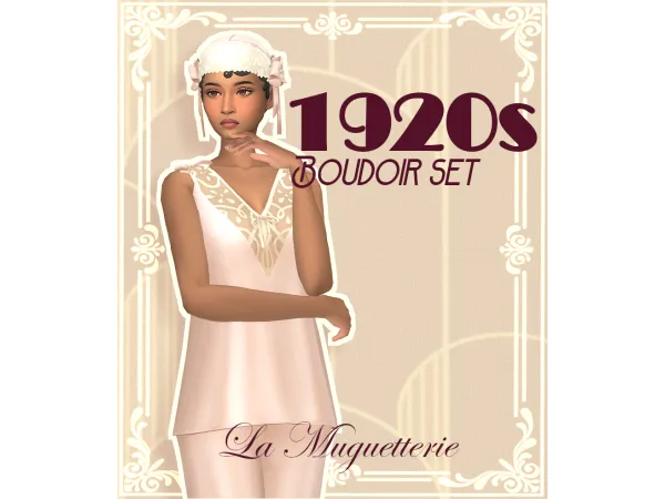 Maxis Match 1920s Boudoir set by La Muguetterie - The Sims 4 Custom Content