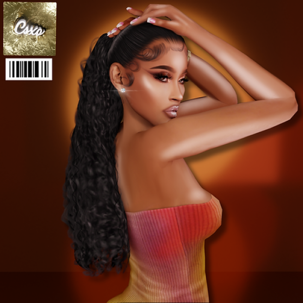 Alpha Steph Hair by simsfinds - The Sims 4 Custom Content