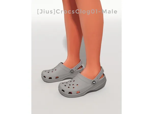 Alpha Crocs Clog 01 Male sims by Jius - The Sims 4 Custom Content