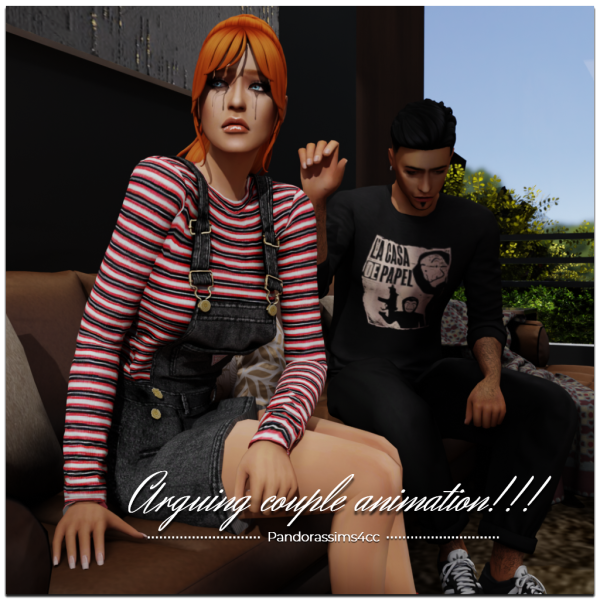 Maxis Match Arguing couple animation remake by pandorassims4cc - The Sims 4 Custom Content
