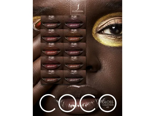 Alpha COCO Gloss Collection 3 by slephora - The Sims 4 Custom Content