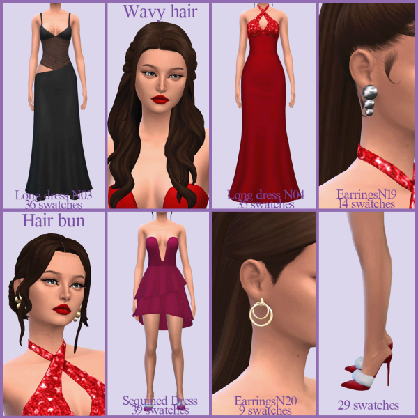 Maxis Match Set of 8 items by Natalis - The Sims 4 Custom Content