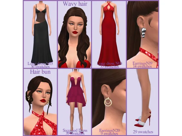 Maxis Match Set of 8 items by Natalis - The Sims 4 Custom Content