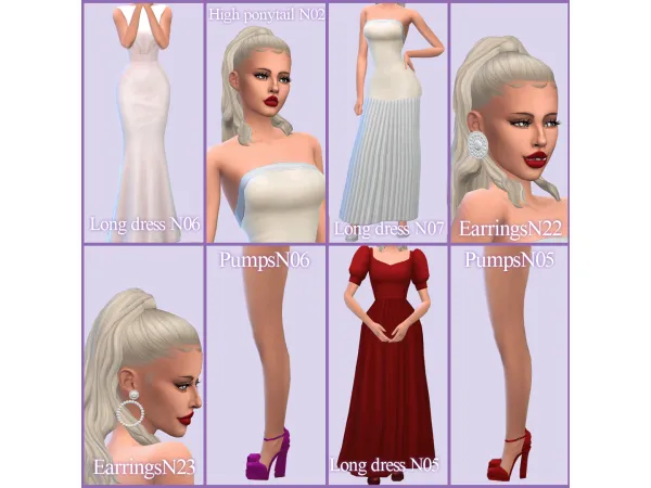 Maxis Match Set of 8 items for February by Natalis - The Sims 4 Custom Content