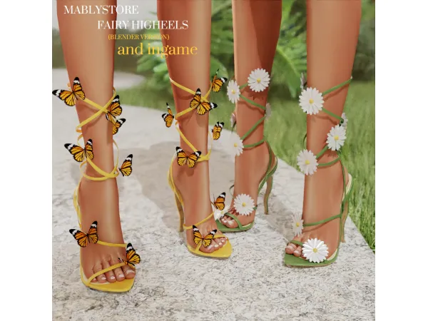 Alpha FAIRY HIGHHEELS by Mably - The Sims 4 Custom Content