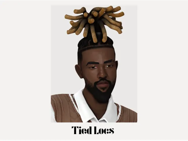 Alpha Tied Locs Hair by CeeProductions - The Sims 4 Custom Content