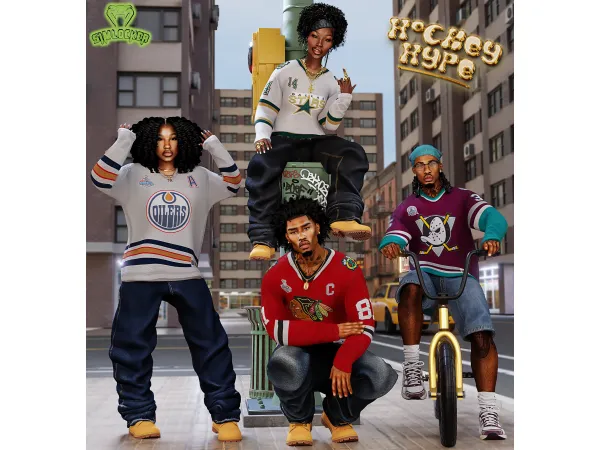 Alpha Hockey Hype by SimLocker - The Sims 4 Custom Content