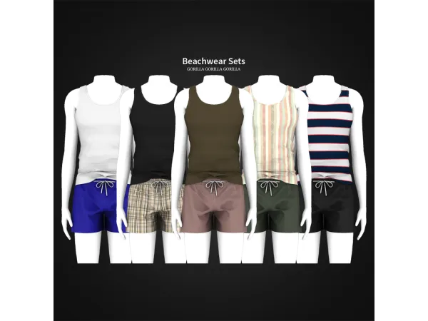 Alpha Beachwear Sets - The Sims 4 Custom Content