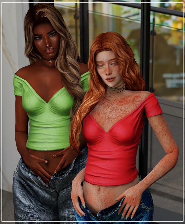 Alpha Mommy Vibes Cozy Bump Blouse by beccaxcouquetts - The Sims 4 Custom Content