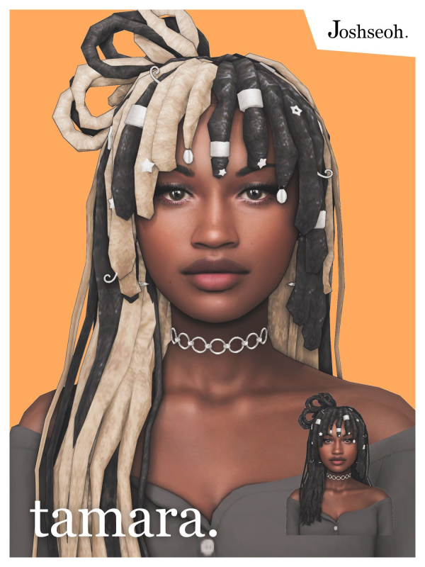 Maxis Match Tamara Hair Overlay by simsfinds - The Sims 4 Custom Content