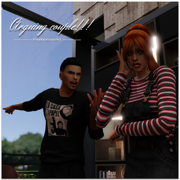 Maxis Match Arguing couple by pandorassims4cc - The Sims 4 Custom Content