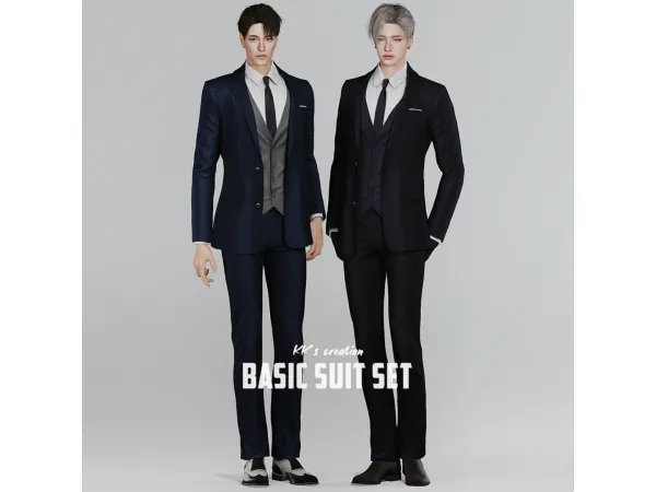 Alpha [KK] Basic suit set by KK_creations - The Sims 4 Custom Content
