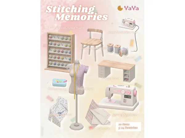Maxis Match Stitching Memories by yaya_sims - The Sims 4 Custom Content