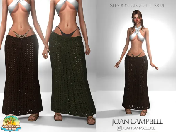 Alpha SHARON CROCHET SKIRT by Joan_Campbell_Beauty_ - The Sims 4 Custom Content