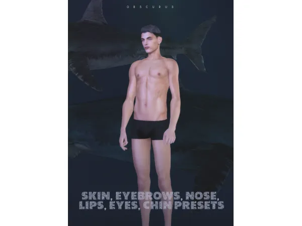 SKIN, EYEBROWS AND MALE PRESETS  =￣ω￣= by obscurus-sims