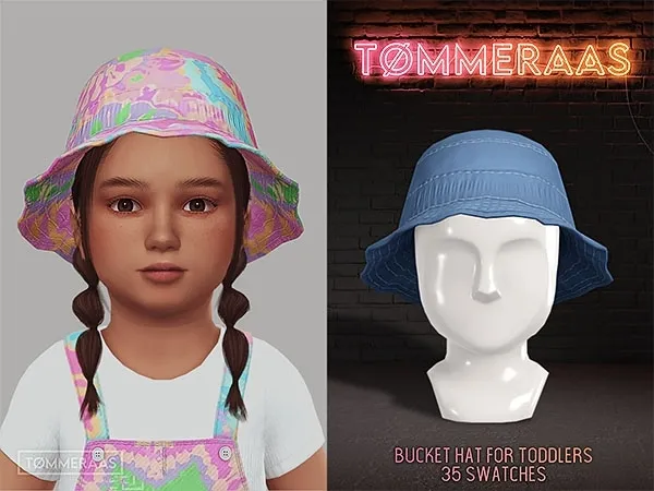 Mix Tu00d8MMERAAS Bucket Hat for Toddlers (131) - The Sims 4 Custom Content