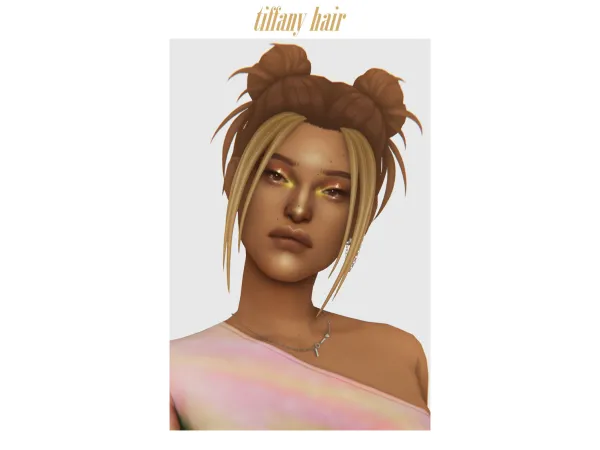 Maxis Match u00abtiffanyu00bb hair by clumsyalien - The Sims 4 Custom Content