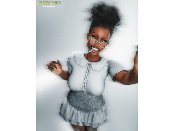 Mix The Frill Set by cocogames - The Sims 4 Custom Content