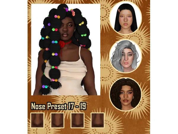 Mix Nose preset pack by kashisun - The Sims 4 Custom Content