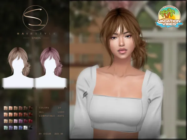 Alpha S Club_070825_ updo hairstyle - The Sims 4 Custom Content
