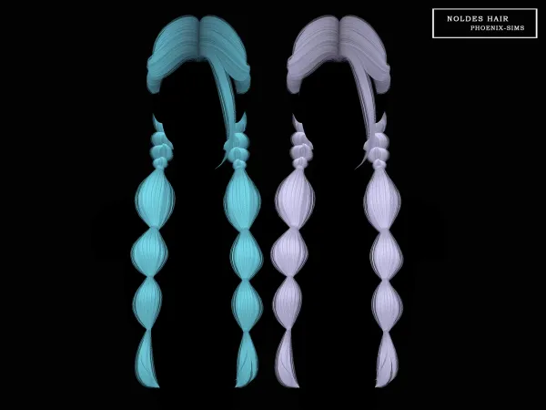 Alpha Noldes Hair - The Sims 4 Custom Content