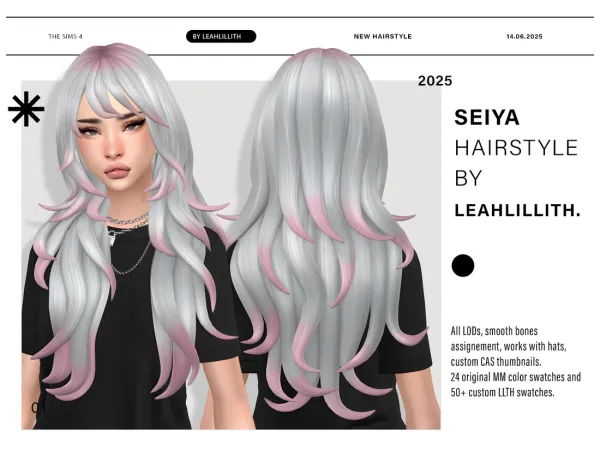 Maxis Match Seiya Hairstyle by leahlillith - The Sims 4 Custom Content
