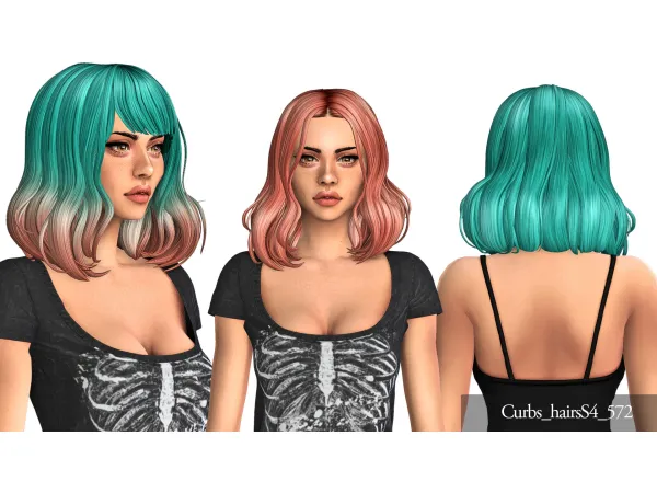 Mix August 2024 1Hairs by coloresurbanos - The Sims 4 Custom Content