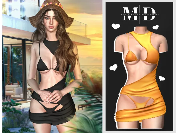 Alpha Valeri Swimsuit for Women - The Sims 4 Custom Content