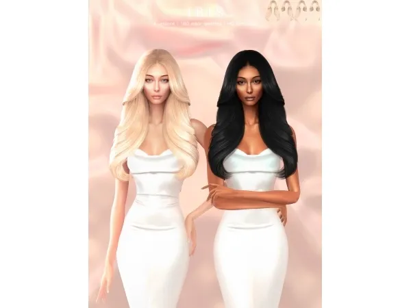 Alpha Iris Hairstyle - The Sims 4 Custom Content