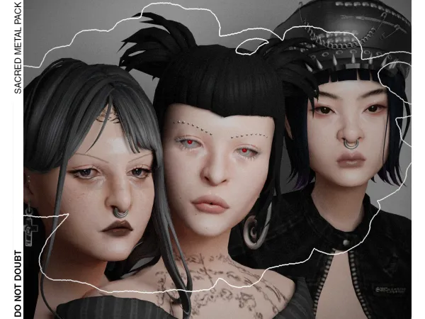 Mix Sacred Metal Pack by donotdoubt - The Sims 4 Custom Content