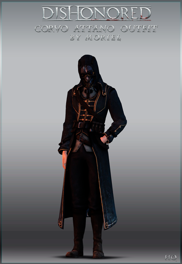 Alpha Corvo Attano outfit mask Dishonored by simsfinds - The Sims 4 Custom Content