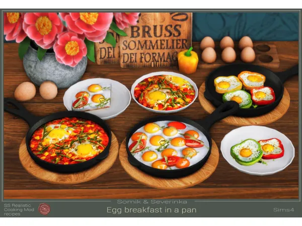 Alpha Egg breakfasts by Somik_Severinka - The Sims 4 Custom Content