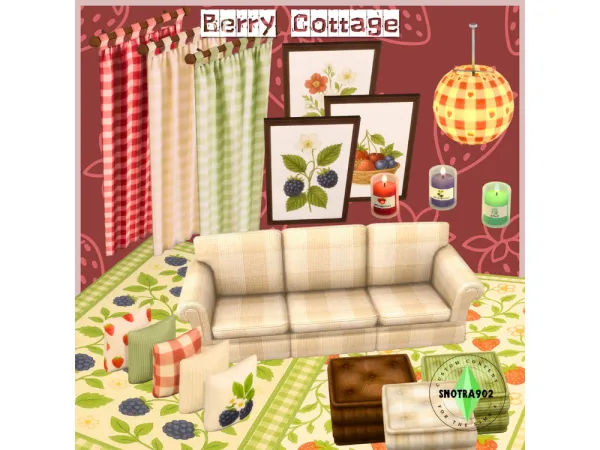 Maxis Match Berry Cottage by Snotra902 - The Sims 4 Custom Content