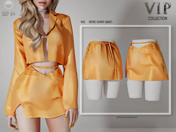 Alpha PETITE OUTFIT (SKIRT) P55 tr by busratr - The Sims 4 Custom Content