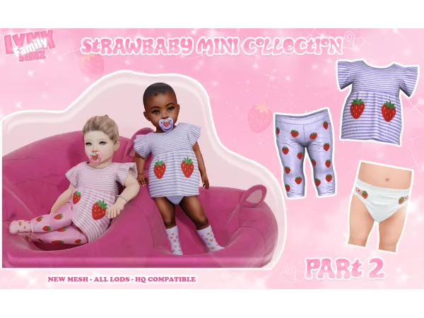 Alpha Strawbaby Mini Collection Part 2 by LYNXsimz - The Sims 4 Custom Content