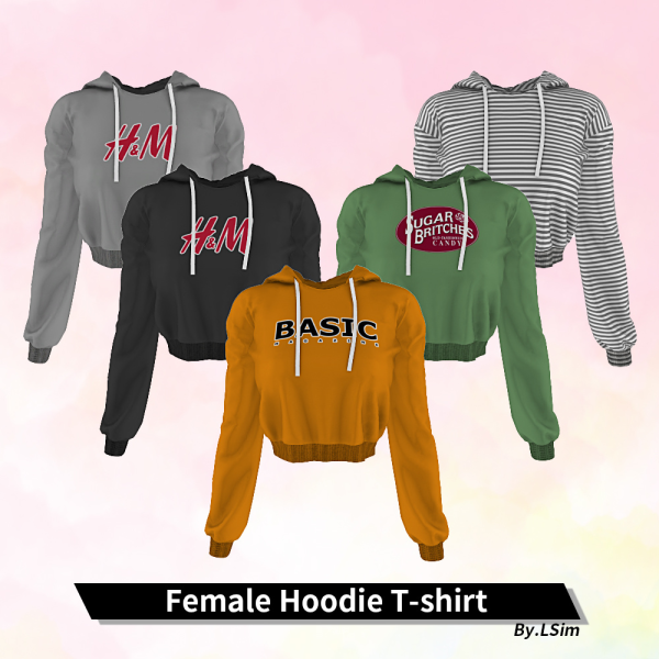 Alpha LSim female hoodie by simsfinds - The Sims 4 Custom Content