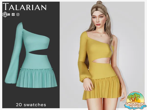 Alpha Amber Dress by talarian - The Sims 4 Custom Content