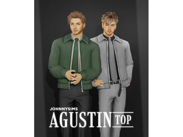 Maxis Match Agustin Top by johnnysims - The Sims 4 Custom Content