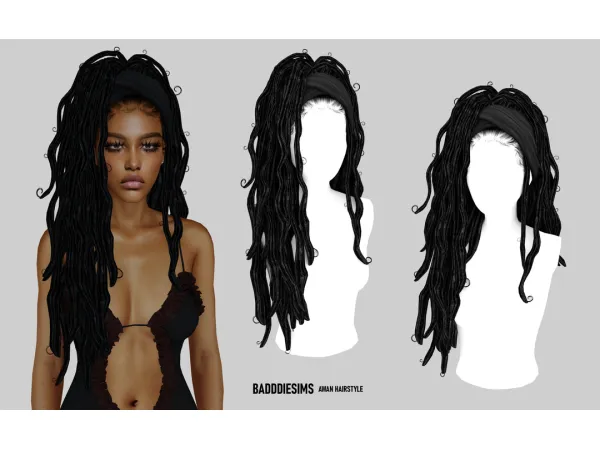 Alpha AWAN HAIRSTYLE by BadddieSims - The Sims 4 Custom Content