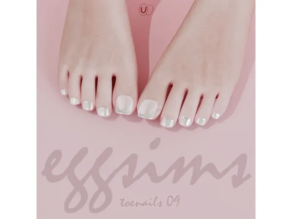 Alpha toenails 09 by eggu_sims - The Sims 4 Custom Content