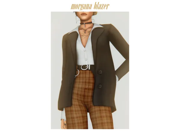 Maxis Match u00abmorganau00bb blazer by clumsyalien - The Sims 4 Custom Content