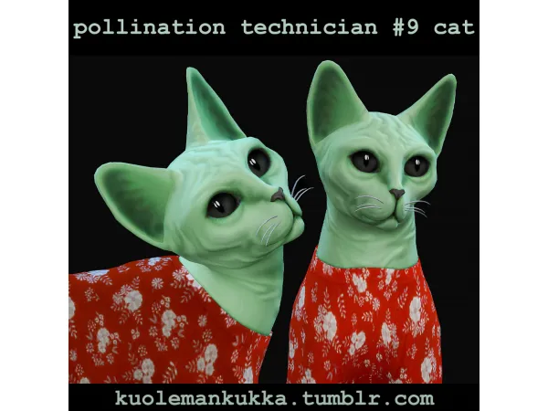 Maxis Match pollination technician 9 cat by kuolemankukka - The Sims 4 Custom Content